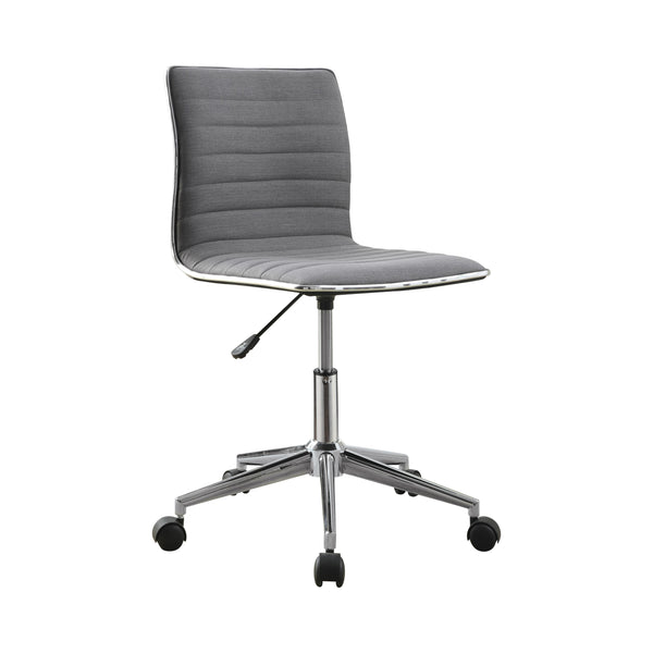  Coaster Furniture Chryses 800727 Upholstered Adjustable Home Office Desk Chair - Grey IMAGE 1