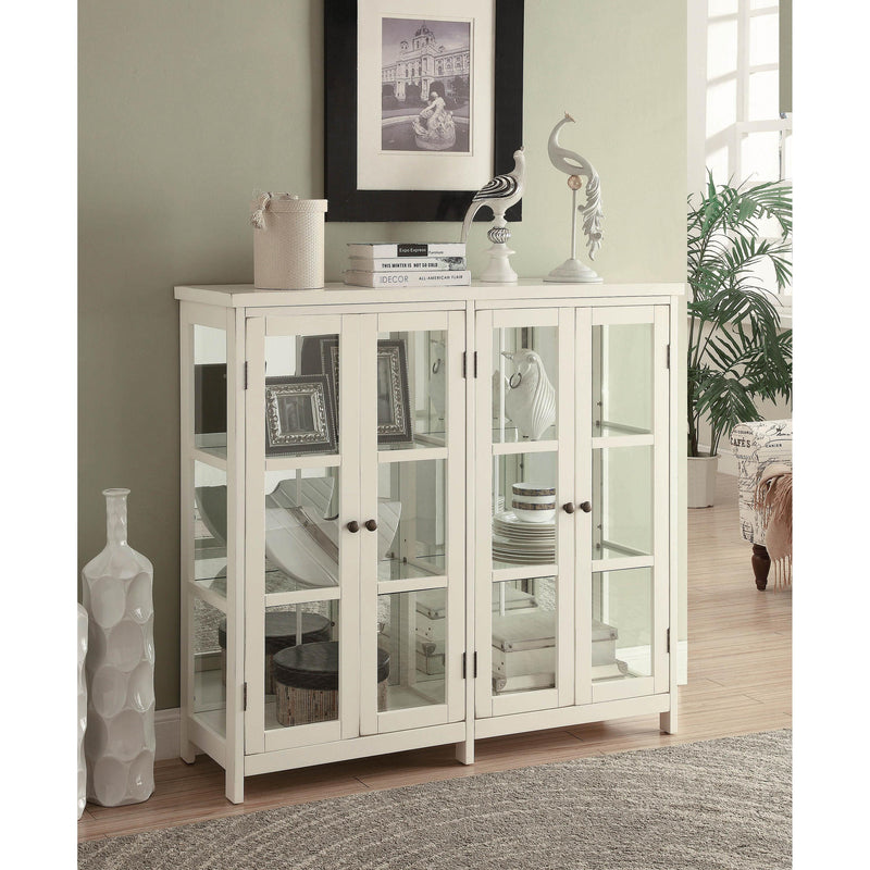  Coaster Furniture Sable 950306 4-door Wood Accent Storage Display Cabinet - Off White IMAGE 2