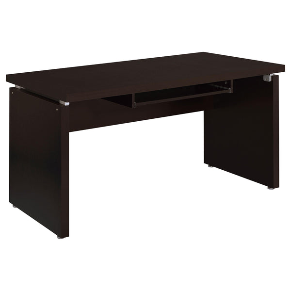  Coaster Furniture Skylar 800891 55-inch Computer Desk with Keyboard Drawer - Cappuccino IMAGE 1
