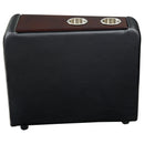  Coaster Furniture Toohey 600182 Upholstered Home Theater Storage Wedge Console - Black IMAGE 2