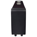  Coaster Furniture Toohey 600182 Upholstered Home Theater Storage Wedge Console - Black IMAGE 3