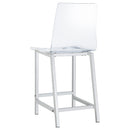  Coaster Furniture Juelia 100265 Clear Acrylic Counter Chair - Chrome (Set of 2) IMAGE 5
