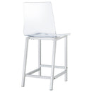 Coaster Furniture Juelia 100265 Clear Acrylic Counter Chair - Chrome (Set of 2) IMAGE 7