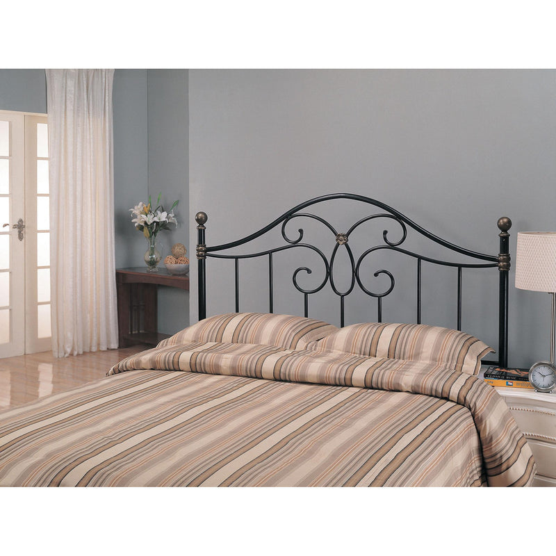  Coaster Furniture Bailey 300182QF Metal Queen or Full Open Frame Headboard - Black IMAGE 1
