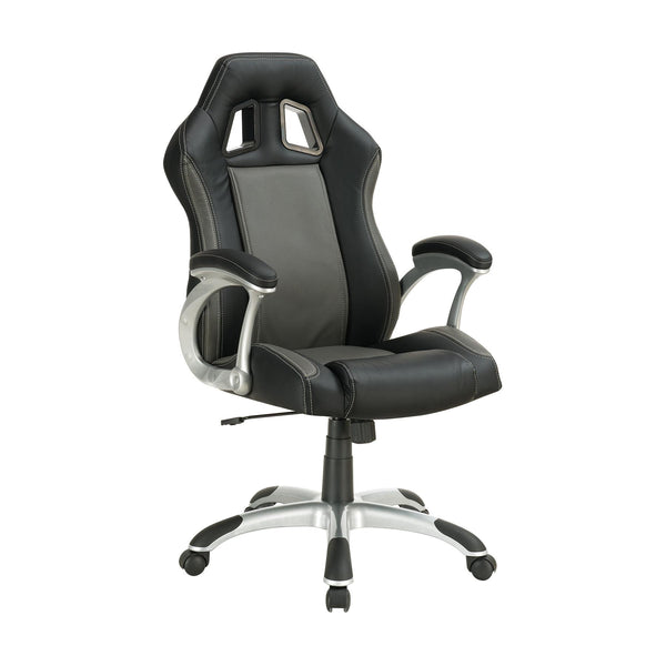  Coaster Furniture Roger 800046 Upholstered Adjustable Home Office Desk Chair - Black IMAGE 1