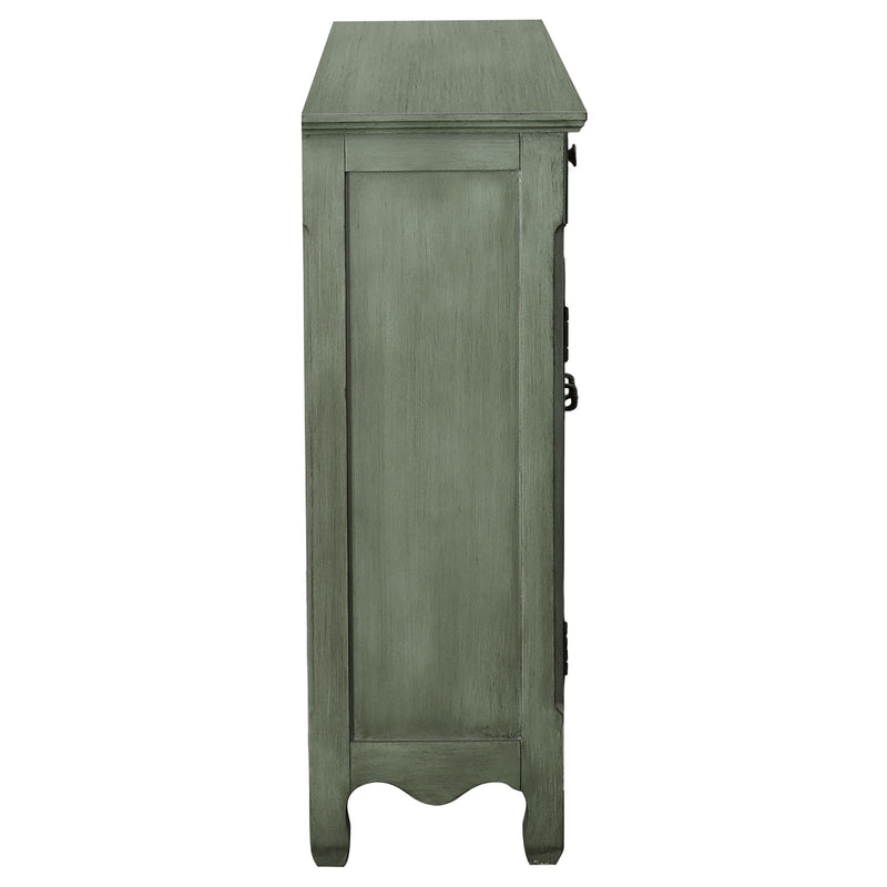  Coaster Furniture Madeline 950357 3-Drawer Scrollwork Accent Cabinet - Antique Green IMAGE 5