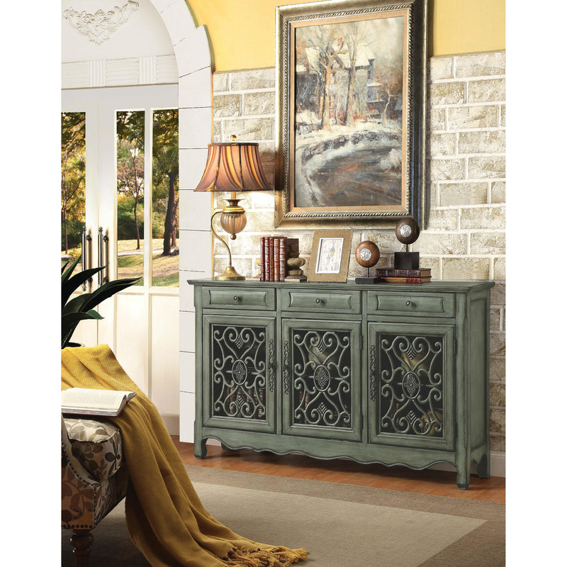  Coaster Furniture Madeline 950357 3-Drawer Scrollwork Accent Cabinet - Antique Green IMAGE 6