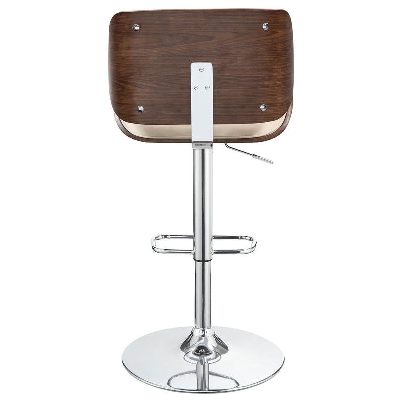  Coaster Furniture Folsom 130503 Upholstered Adjustable Bar Stool - Ecru and Chrome IMAGE 6