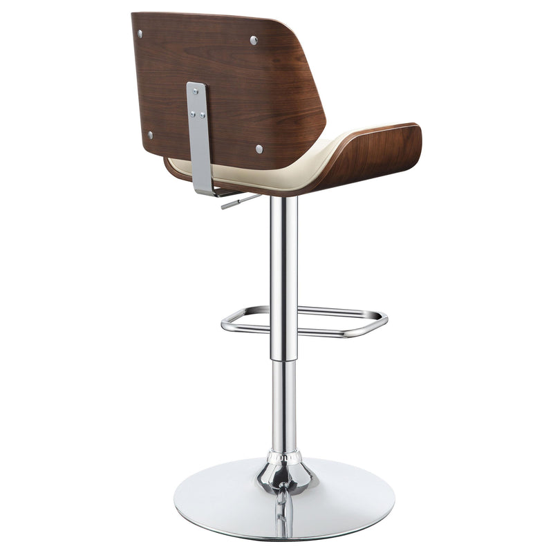  Coaster Furniture Folsom 130503 Upholstered Adjustable Bar Stool - Ecru and Chrome IMAGE 7