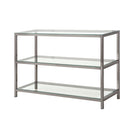  Coaster Furniture Trini 720229 2-shelf Glass Top Entryway Console Table - Black Nickel IMAGE 1