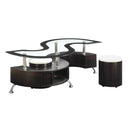  Coaster Furniture Buckley 720218 3-piece Coffee Table and Stools Set - Cappuccino IMAGE 2