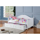  Coaster Furniture Julie Ann 300053 Wood Twin Daybed with Trundle - White IMAGE 1