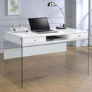  Coaster Furniture Dobrev 800829 48-inch 2-Drawer Writing Desk - White High Gloss IMAGE 10