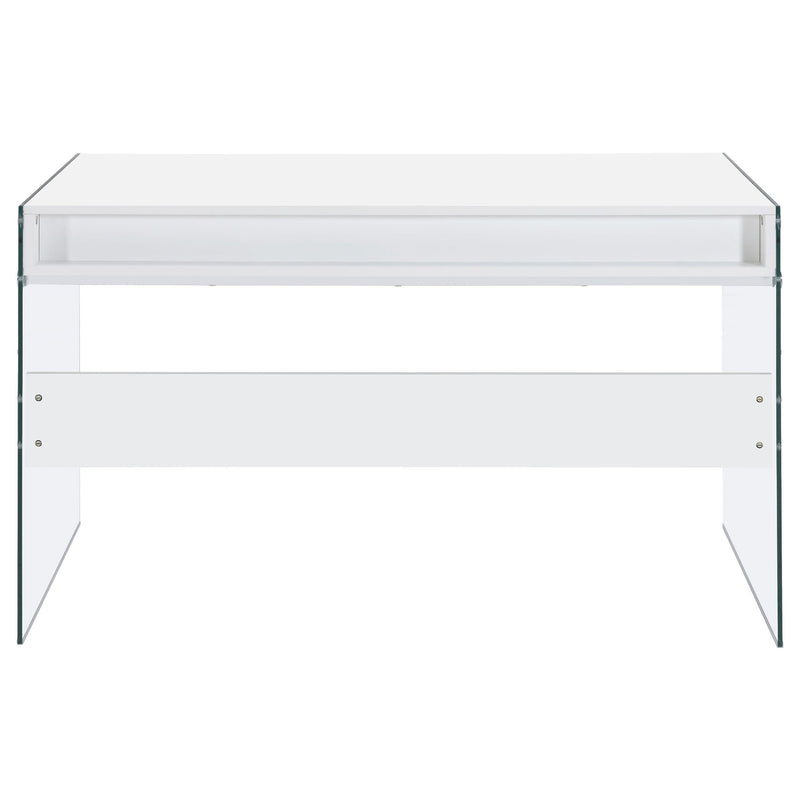  Coaster Furniture Dobrev 800829 48-inch 2-Drawer Writing Desk - White High Gloss IMAGE 7