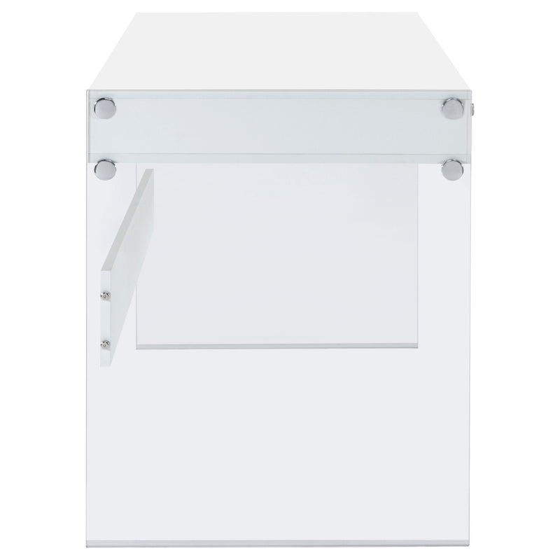  Coaster Furniture Dobrev 800829 48-inch 2-Drawer Writing Desk - White High Gloss IMAGE 9