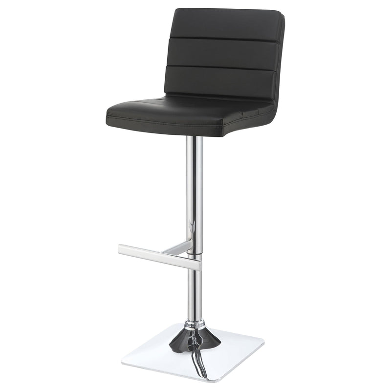  Coaster Furniture Bianca 120695 Upholstered Adjustable Bar Stool - Black (Set of 2) IMAGE 3