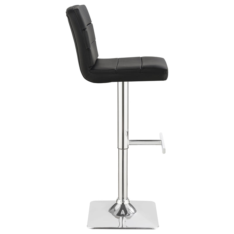  Coaster Furniture Bianca 120695 Upholstered Adjustable Bar Stool - Black (Set of 2) IMAGE 5