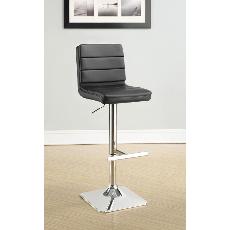  Coaster Furniture Bianca 120695 Upholstered Adjustable Bar Stool - Black (Set of 2) IMAGE 7
