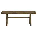  Coaster Furniture Alston 106383 47-inch Solid Wood Dining Bench - Knotty Nutmeg IMAGE 2