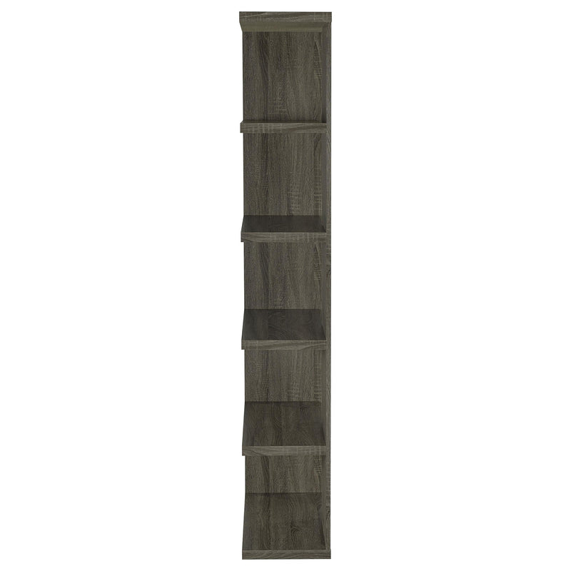  Coaster Furniture Harrison 800553 71-inch 5-shelf Bookshelf - Weathered Grey IMAGE 4