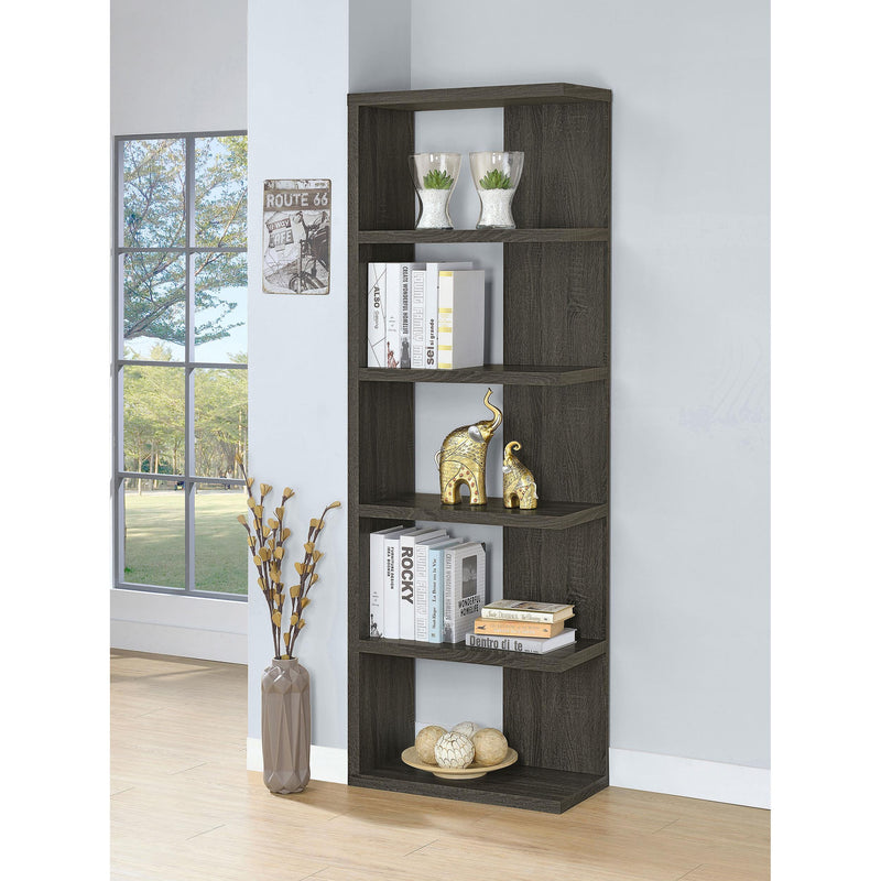  Coaster Furniture Harrison 800553 71-inch 5-shelf Bookshelf - Weathered Grey IMAGE 7