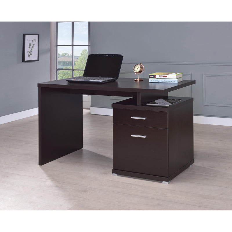  Coaster Furniture Irving 800109 47-inch 2-Drawer Office Computer Desk - Cappuccino IMAGE 9