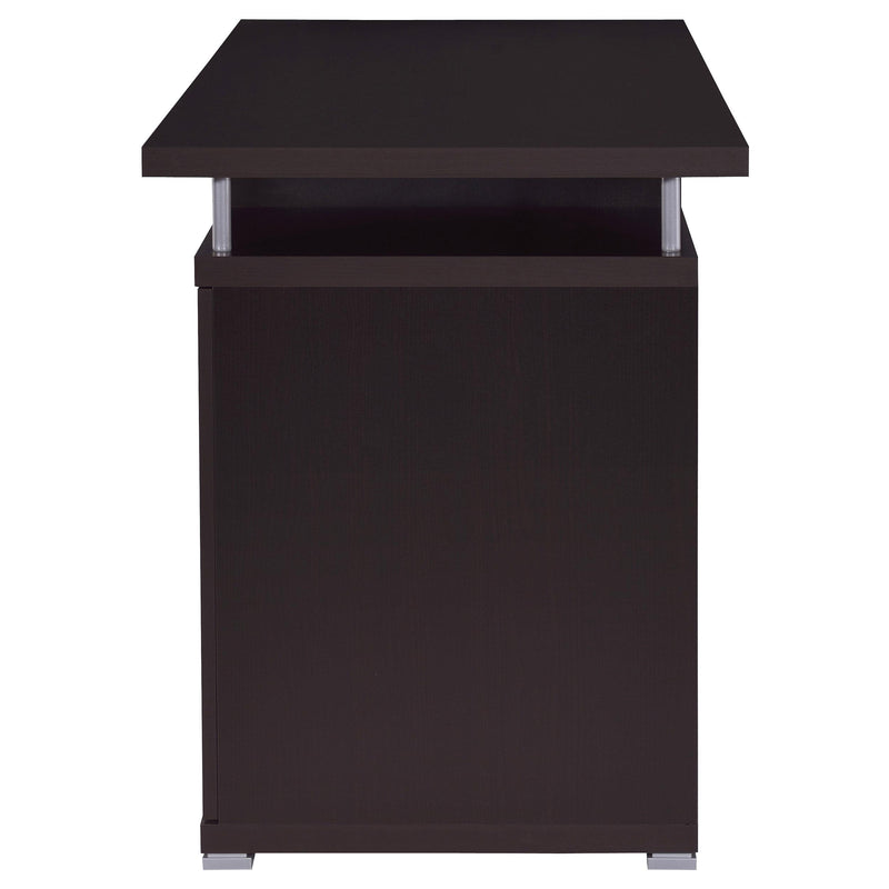 Coaster Furniture Tracy 800107 55-inch 2-Drawer Office Computer Desk - Cappuccino IMAGE 5