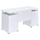  Coaster Furniture Tracy 800108 55-inch 2-Drawer Office Computer Desk - White IMAGE 5