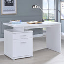  Coaster Furniture Irving 800110 47-inch 2-Drawer Office Computer Desk - White IMAGE 10