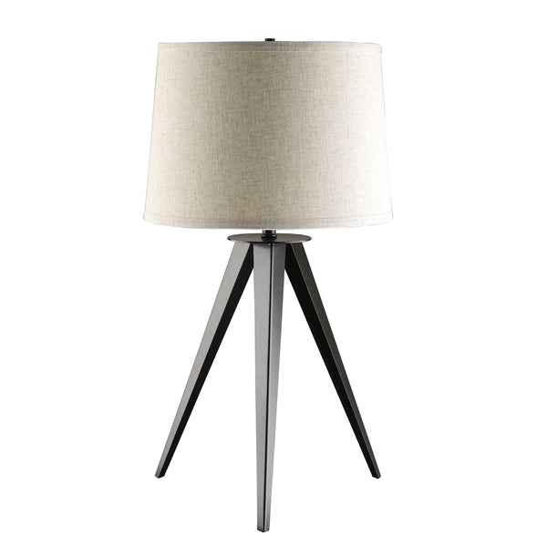  Coaster Furniture Sabat 901644 29-inch Empire Shade Tripod Beside Table Lamp - Black IMAGE 1
