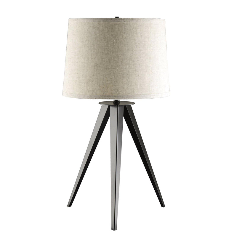  Coaster Furniture Sabat 901644 29-inch Empire Shade Tripod Beside Table Lamp - Black IMAGE 1