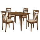  Coaster Furniture Robles 150430 5-piece Rectangular Dining Table Set - Chestnut IMAGE 1