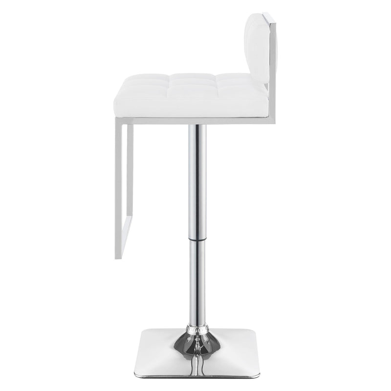  Coaster Furniture Alameda 100193 Adjustable Bar Stool - Chrome and White IMAGE 4