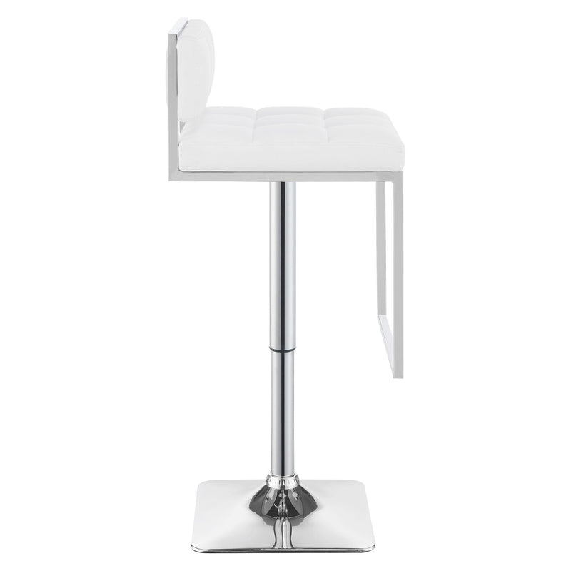  Coaster Furniture Alameda 100193 Adjustable Bar Stool - Chrome and White IMAGE 6