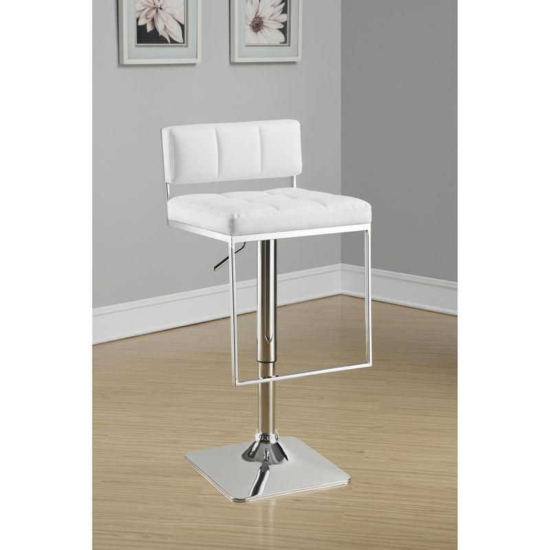  Coaster Furniture Alameda 100193 Adjustable Bar Stool - Chrome and White IMAGE 8