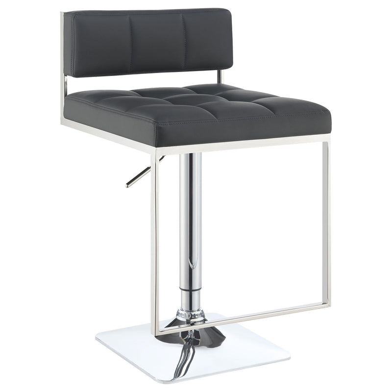  Coaster Furniture Alameda 100195 Adjustable Bar Stool - Chrome and Grey IMAGE 2