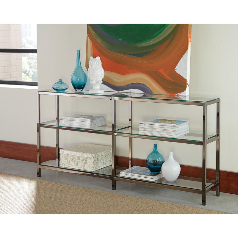  Coaster Furniture Kate 801018 55-inch 2-shelf Console Bookcases - Black Nickel IMAGE 2