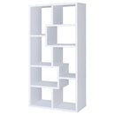  Coaster Furniture Theo 800136 71-inch 7-shelf Bookshelf - White IMAGE 6