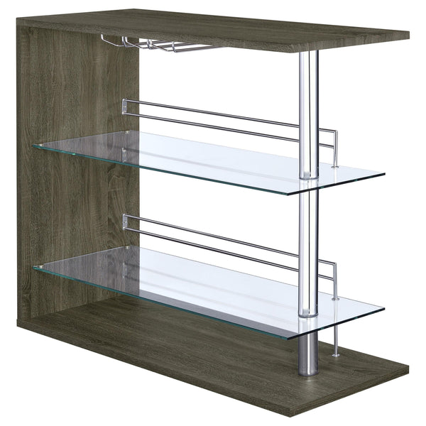  Coaster Furniture Prescott 100156 Rectangular Home Bar Table - Weathered Grey IMAGE 1