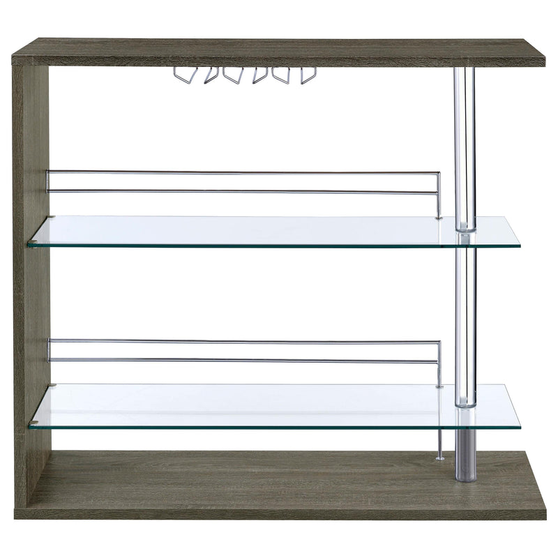  Coaster Furniture Prescott 100156 Rectangular Home Bar Table - Weathered Grey IMAGE 4