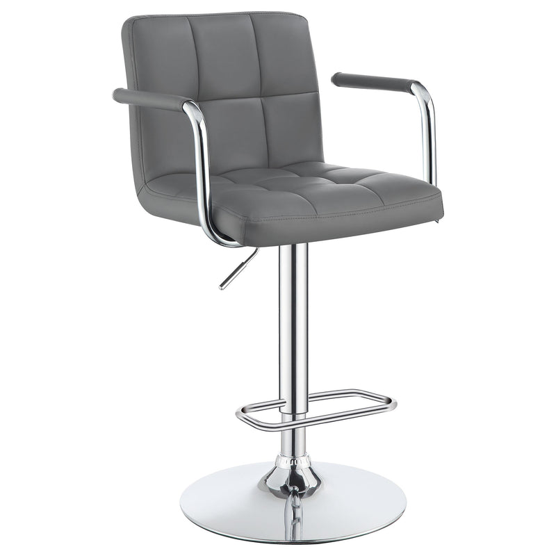  Coaster Furniture Palomar 121096 Adjustable Height Bar Stool - Grey and Chrome IMAGE 2