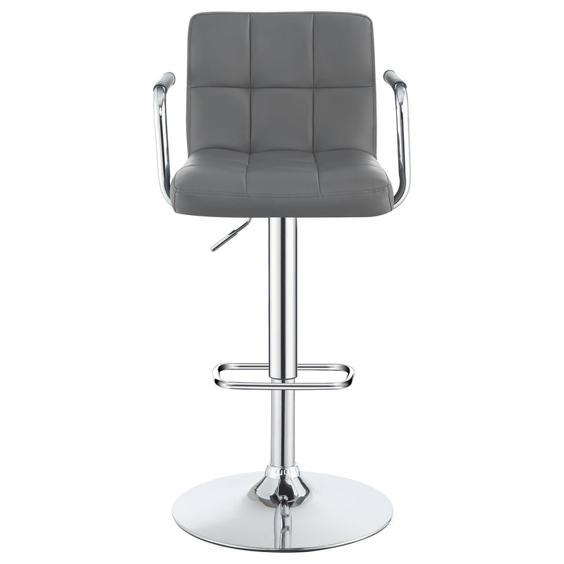  Coaster Furniture Palomar 121096 Adjustable Height Bar Stool - Grey and Chrome IMAGE 3