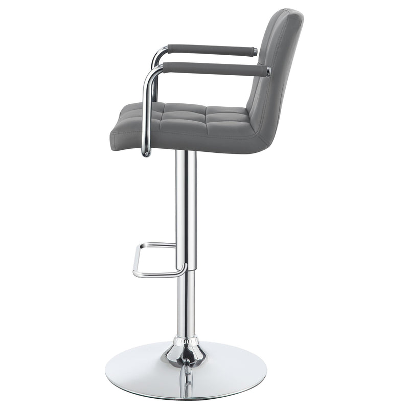  Coaster Furniture Palomar 121096 Adjustable Height Bar Stool - Grey and Chrome IMAGE 4