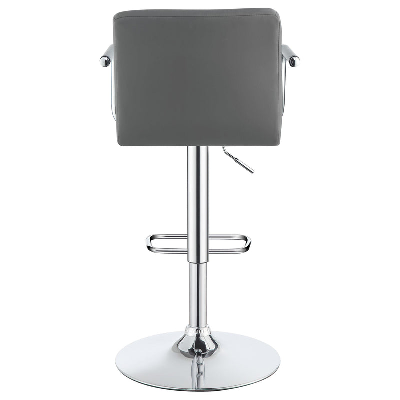  Coaster Furniture Palomar 121096 Adjustable Height Bar Stool - Grey and Chrome IMAGE 5