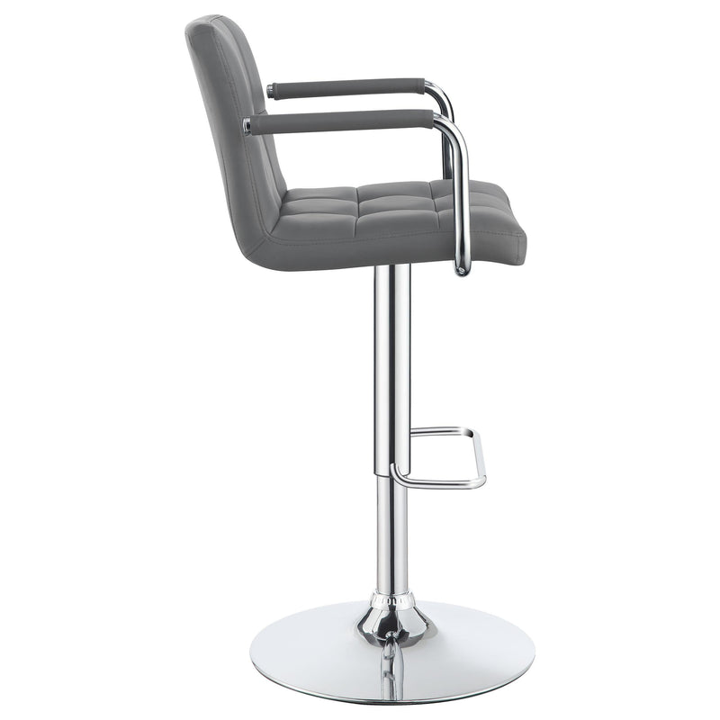  Coaster Furniture Palomar 121096 Adjustable Height Bar Stool - Grey and Chrome IMAGE 6