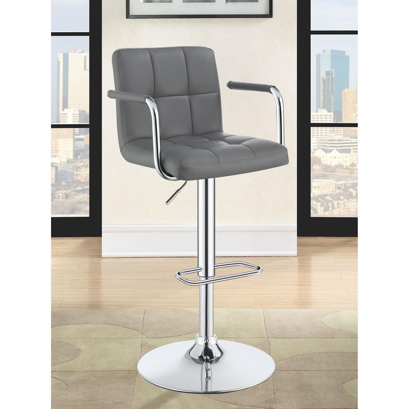  Coaster Furniture Palomar 121096 Adjustable Height Bar Stool - Grey and Chrome IMAGE 7