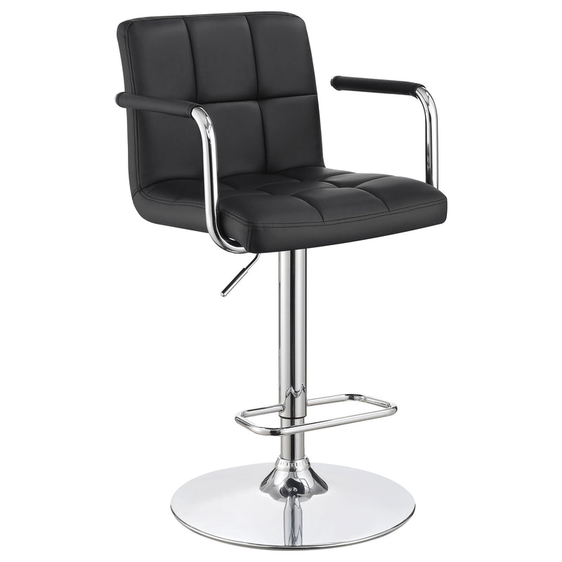  Coaster Furniture Palomar 121095 Adjustable Height Bar Stool - Black and Chrome IMAGE 2