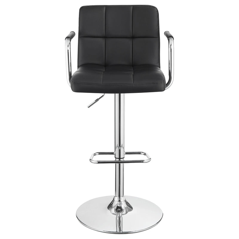  Coaster Furniture Palomar 121095 Adjustable Height Bar Stool - Black and Chrome IMAGE 3