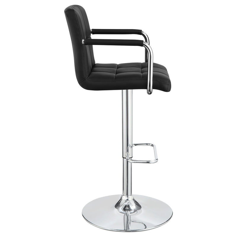  Coaster Furniture Palomar 121095 Adjustable Height Bar Stool - Black and Chrome IMAGE 6