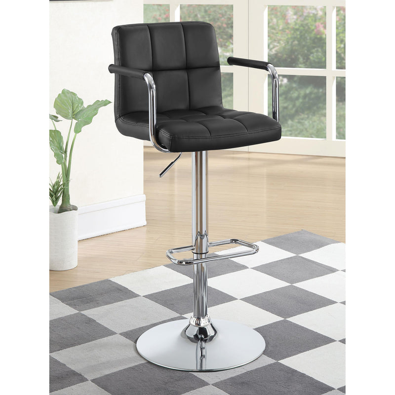  Coaster Furniture Palomar 121095 Adjustable Height Bar Stool - Black and Chrome IMAGE 7